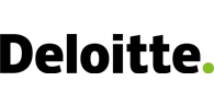 Black text "Deloitte" with a green dot above the final "e" on a white background.